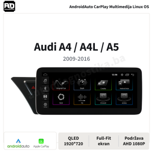 Multimedija Linux OS Audi A4 A4L A5 2009-2016 CarPlay, AndroidAuto