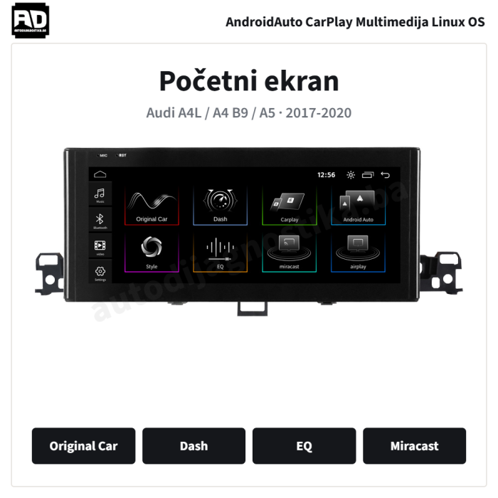 Audi A4L A4 B9 A5 2017-2020 - 02-pocetni-ekran Audi A4L A4 B9 A5 2017-2020 - 02-pocetni-ekran
