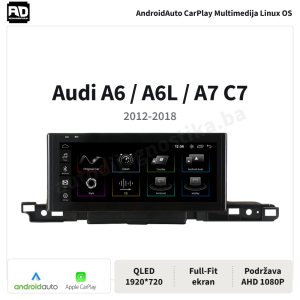 Multimedija Linux OS Audi A6 A6L A7 C7 2012-2018 CarPlay, AndroidAuto