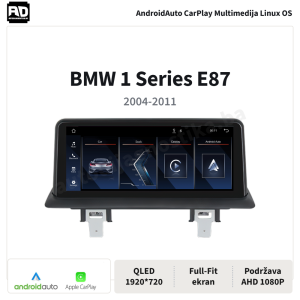 Multimedija Linux OS BMW 1 series E87 2004-2011 CarPlay, AndroidAuto