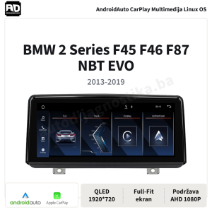 Multimedija Linux OS BMW 2 Series F45 F46 F87 NBT EVO 2013-2019 8.8inch CarPlay, AndroidAuto