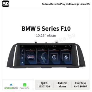 Multimedija Linux OS BMW 5 series F10 CarPlay, AndroidAuto