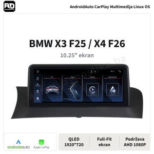 Multimedija Linux OS BMW X3 F25 X4 F26  CarPlay, AndroidAuto