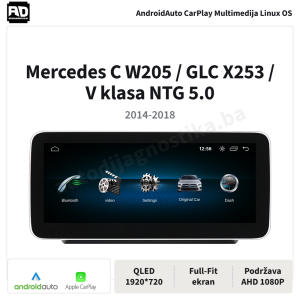 Multimedija Linux OS Benz C W205 GLC X253 V class 2014-2018 NTG 5.0 CarPlay, AndroidAuto