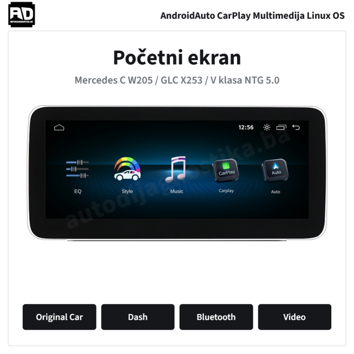Benz C W205 GLC X253 V class 2014-2018 NTG 5.0 - 02-pocetni-ekran